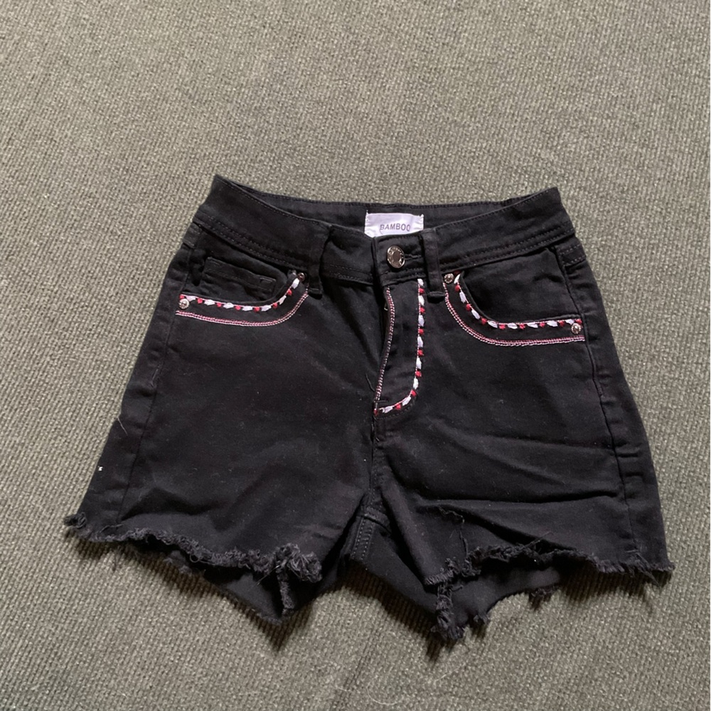 Black Denim Women Shorts